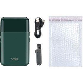 Resim Vgr Elektrikli Tıraş Makinesi Profesyonel Jilet Mini Sakal Düzeltici Tıraş Green Without Box Diğer 