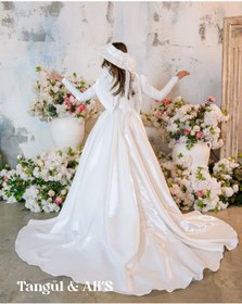 Resim Tangül&Ali'S Moda Evi Özel Tasarım İnci Detaylı Gelinlik 