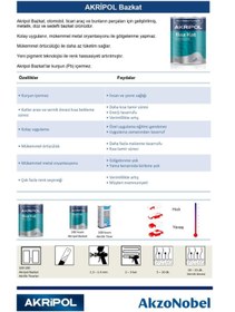 Resim AKZONOBEL Akripol Bazkat Mineral Beyaz Bmw A96 1.kat 1 Litre 