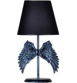 Resim Qdec Modern Dizayn Melek Abajur Turkuaz-Siyah Turkuaz - Siyah 