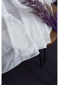 Resim Keten Maya 1/2.5 Normal Pileli Ütü İstemez Kırışmaz Yeni Sezon Salon Oda Tül Perdesi Ekru 