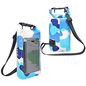 Resim Teltree 2l Pvc Su Gezirme, Rafting, Sörf, Kano İçin Dokunmatik Ekranlı Su Geçirmez Çanta, Kamp Ekipmanı Mavi 
