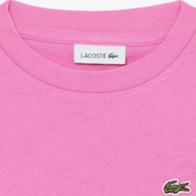 Resim Lacoste Bisiklet Yaka Çocuk Pembe T-Shirt 