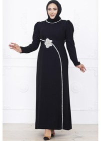 Resim Amine Hüma Zühre Tesettür Abiye Siyah Siyah 