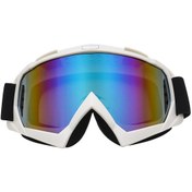 Resim Motosiklet Güneş Gözlüğü Motokros Güvenlik Koruyucu Kask Gözlükleri Rüzgar Geçirmez Renk Beyaz Çerçeve 