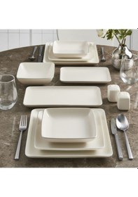 Resim Güral Kansas 61 Parça 12 Kişilik Yemek Takımı Gümüş File 30 4858621 