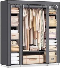 Resim Bez Dolap Geniş Hacimli 14 Raflı Dolap Chery Gardırop Gri 