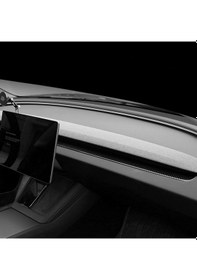 Resim Tesla Model Y Juniper İçin Uyumlu Göğüs Havalandırma Alanı Kaplama 2 Parça Parlak Karbon 