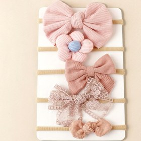 Resim 5 adet Yumuşak ve Rahat Bebek Çiçekli Saç Bantları - Dayanıklı Polyester, Küçükler için Esnek Saç Bantları, Şık Dantel ve Kemer Tasarımları, Kızların Saç Aksesuarları için İdeal, Saç Aksesuarları | Oyuncak Saç Dekoru | Esnek Saç Bantı 
