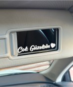 Resim 3dbaydesign Çok Güzelsin Oto Makyaj Aynası sticker 10x1.2 cm 