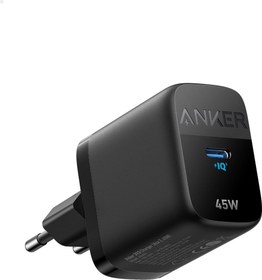 Resim Anker 313 PPS Destekli 45W USB-C Şarj Cihazı - iPhone / Android / Macbook Uyumlu Type-C Hızlı Şarj Adaptörü - A2643 - Siyah (Anker Türkiye Garantili) 