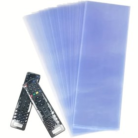Resim 50/100 adet çok amaçlı şeffaf PVC küçültme koruyucu film, video TV klima kumandası, koleksiyonlar, takılar vb. için uygun, toz geçirmez ve suya dayanıklı koruma kılıfları. 