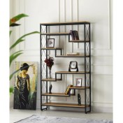 Resim Erezoğulları Mobilya Modern Tarz Ahşap Metal 5 Raflı Labirent Kitaplık 70 x 30 x 180 cm 