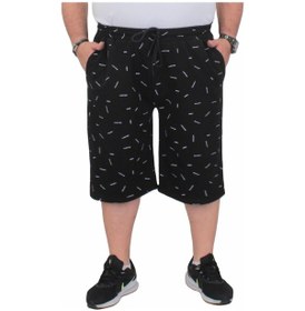 Resim Mocgrande Erkek Büyük Beden Penye Şort Justice 24645 Sıyah-Sıyah Siyah 