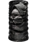 Resim Bebo Store 200624-2 Extreme Spor Motorsiklet Özel Desenli Buff Boyunluk Bandana Balaklava Gri - Siyah 