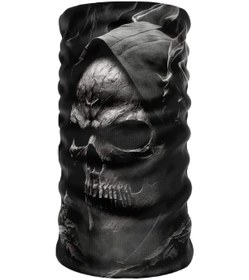 Resim Bebo Store 200624-2 Extreme Spor Motorsiklet Özel Desenli Buff Boyunluk Bandana Balaklava Gri - Siyah 