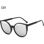 Resim Xifu Shop C C01 1 Adet Klasik UV400 Koruma Kedi Gözü Şekilli Süper Hafif Çerçeve Yansıtıcı Kaplamalı Koruyucu (Yurt Dışından) 