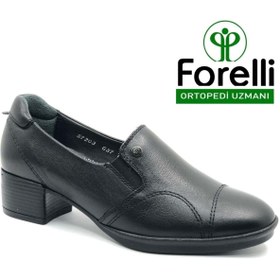 Resim Forelli Piloyd Hakiki Deri Ortopedik Comfort Kadın Casual Ayakkabı Siyah 