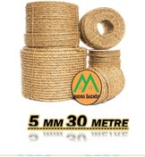 Resim gökdağ group g g Tam Kesit 30 Metre Jüt Ip Kendir Halat 5 Mm Jut Halat-HasırIp-Kendir Ip-Salıncak Ipi 5 MM 30 METRE 