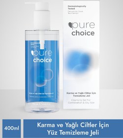 Resim Pure choice karma ve yağlı ciltler için yüz temizleme jeli 400 ml 