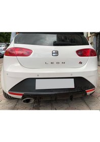 Resim Seat Leon Mk2.5 Difüzör Difizör Plastik Parlak Siyah 2009 2010 2011 2012 Arka-bodykit-ek-karlık 