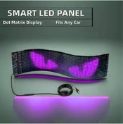 Resim WASHA 90 Cm Matrix Led Panel Cama Yapışan Yazı Yazan Telefon Kontrollü Led Ekran Büyük Boy 