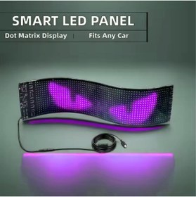 Resim WASHA 90 Cm Matrix Led Panel Cama Yapışan Yazı Yazan Telefon Kontrollü Led Ekran Büyük Boy 