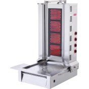 Resim Işıkgaz Silverinox Elektrikli 4 Radyanlı Alttan Motorlu Döner Ocağı 