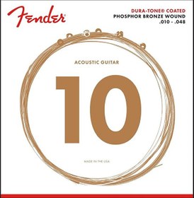 Resim Fender 0730860402 860XL Phosphor Bronze Dura-Tone Kaplamalı Akustik Gitar Teli (10-48) | Extra Light Kaplamalı Set Rahat Çalım ve Uzun Süre Değişmeyen Ton 