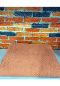 Resim Şaheser %100 Pamuk Çift Kişilik Pike 240x220 Tek Pike -portakal Turuncu 