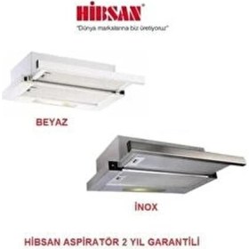 Resim HİBSAN Hibsan Beyaz Aspiratör 450 m3/saat Emiş Gücü ile Şık Tasarım 