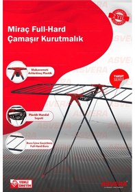 Resim Yakut Serisi - Miraç Full-hard Borulu Çamaşır Kurutmalık - Dayanıklı Çamaşır Kurutma Askısı Antrasit 