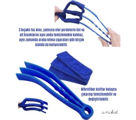 Resim Oto Klima ve Havalandırma Temizlik Fırçası - Mikrofiber Bezli - Çok Fonksiyonlu Kullanım 1 Adet 