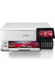 Resim Epson Ecotank L8160 A4 Fotoğraf Yazıcısı 1800 Adet Baskı Kapasitesi ile Beyaz Renkli Tarayıcı Fotokopi 