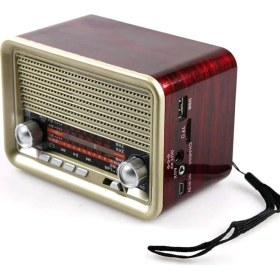 Resim Shopwave Nostalji Radyo Nns NS-1537BT Şarjlı Fm Radyo Bluetooth USB Aux 