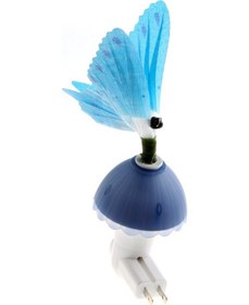 Resim Teltree Renk Değiştiren Kelebek Gece Lambası - Fiber Optik Led Işık, Romantik Uyku Ortamı Mavi 