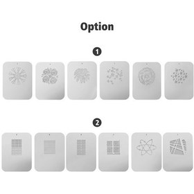 Resim Pazly 6 Adet Metal Işık Efekt Plakası - Gümüş Renk Kırsal/pencere Desenli Fotoğrafçılık Aydınlatma Aksesuarları 8x6.1cm 