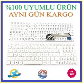 Resim Asus Uyumlu X541Uj-Go051T Klavye Tuş Takımı Beyaz Tr 