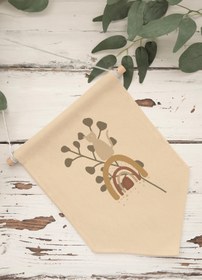 Resim Salon Duvar Dekoru, Pinterest Oda Dekoru, Boho Kanvas Flama Askılı Duvar Örtüsü Ve Süsü NO:478 - Renkli - 23 / 70 x 100 