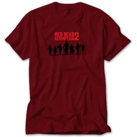 Resim Red Dead Redemption 2 Poster Kırmızı Tişört Kırmızı 