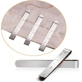 Resim 3/6 adet Paslanmaz Çelik Hemming Klipsi, 3 İnç, Dahili Ölçü Cetveli ile, Dikiş, Dikiş ve El Sanatları Projeleri için 