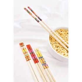 Resim Cenk Xstore Bambu Chopstick Çubuk Yemek Çubuğu Yıkanabilir Tekrar Kullanılabilir (3 Çift- 6 Adet ) 