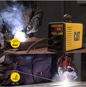 Resim Cat DZ201T 200 Amper TIG LIFT/MMA Çanta Tipi Profesyonel Dijital İnverter Kaynak Makinesi + DX37 