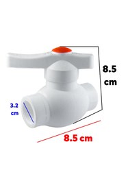 Resim NZB Küresel Vana Plastik Pprc Ekonomik 32'lik Pvc Vanası Dişsiz Aç Kapa Boru Kaynak Makine Bağlantı 