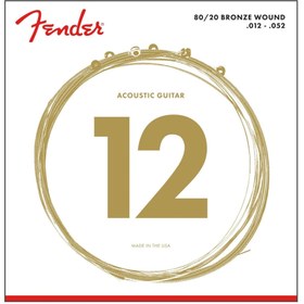 Resim Fender 70L 80/20 Bronze Light Akustik Gitar Teli - (12-.52) 