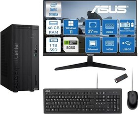 Resim Asus Expertcenter D501MER Intel® Core™ İ7-14700 48GB Ddr5 1tb SSD 8GB/RTX5050 WIN11HOME +27" 120Hz Monitör Mini Tower Masaüstü Bilgisayar 27WD501MER27H18+ZETTAUSBBELLEK 