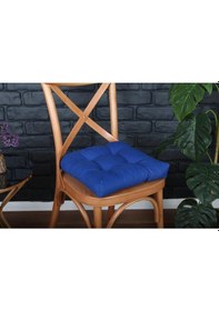 Resim Altınpamuk Altınpamuk Lüx Pofidik Lacivert Sandalye Minderi Özel Lüx Dikişli 
