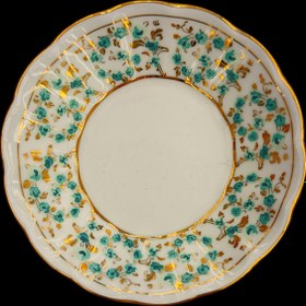 Resim Turkish Turquoise Gold Çay & Kahve Seti - 6 Kişilik Lüks Osmanlı Tarzı - sadece 6 tabak 