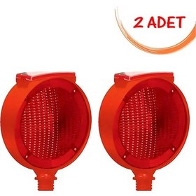 Resim Evelux Flaşörlü Uyarı Lambası Solar Ledli Flaşör Lamba Uyarıcı Flaşörü Kırmızı Evelux 11816 Fl K 2 Adet 