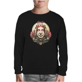 Resim Vecihi Siyah Çocuk Sweatshirt Siyah 